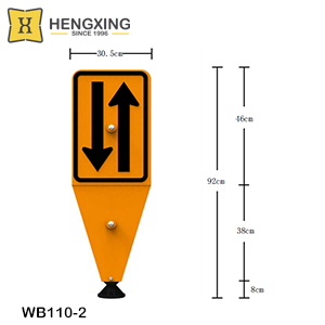 WB110-2 reflective rebound warning post with sign